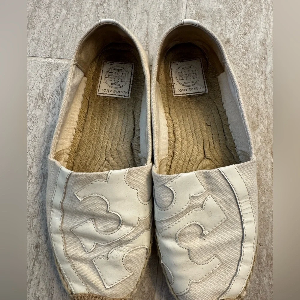Tory Burch Beige Espadrille Slip-Ons